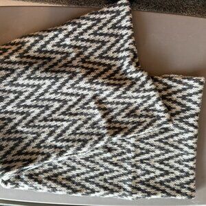 Wooden Ships Infinity Scarf Charcoal Gray & White; Acrylic/Mohair/Wool blend